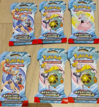 Lot 6 Boosters Pokémon Aventure Ensemble Écarlate Et Violet Sous Blister FR