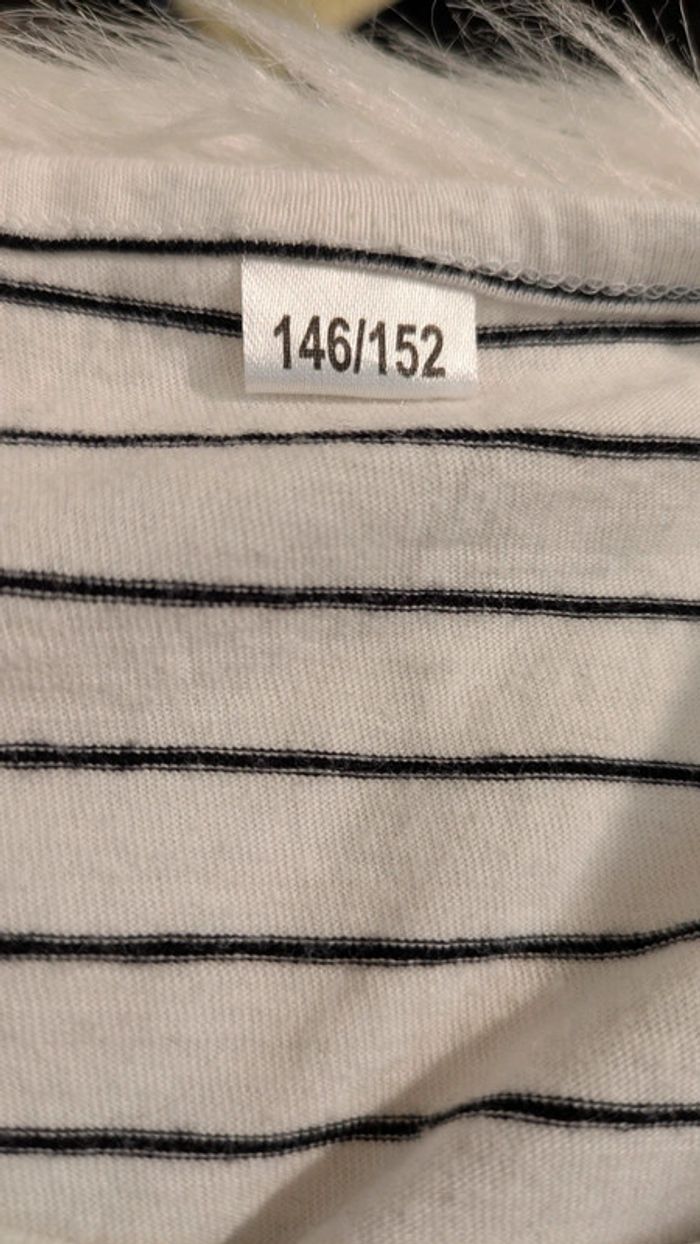 T-shirt blanc rayé motif citron pailleté - photo numéro 5