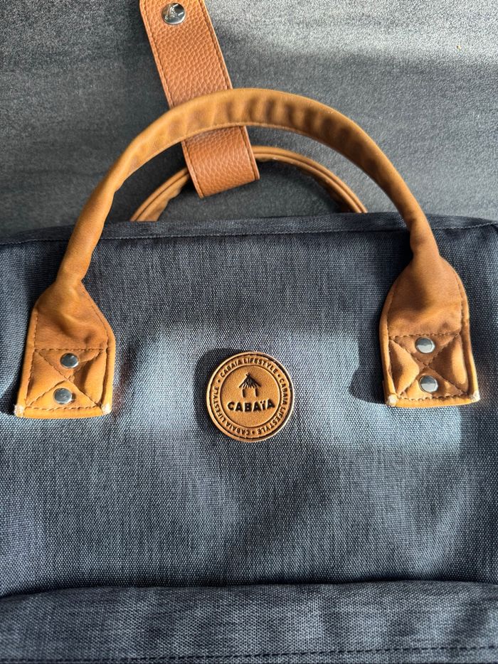 Sac cabaïa gris foncé et marron - photo numéro 2