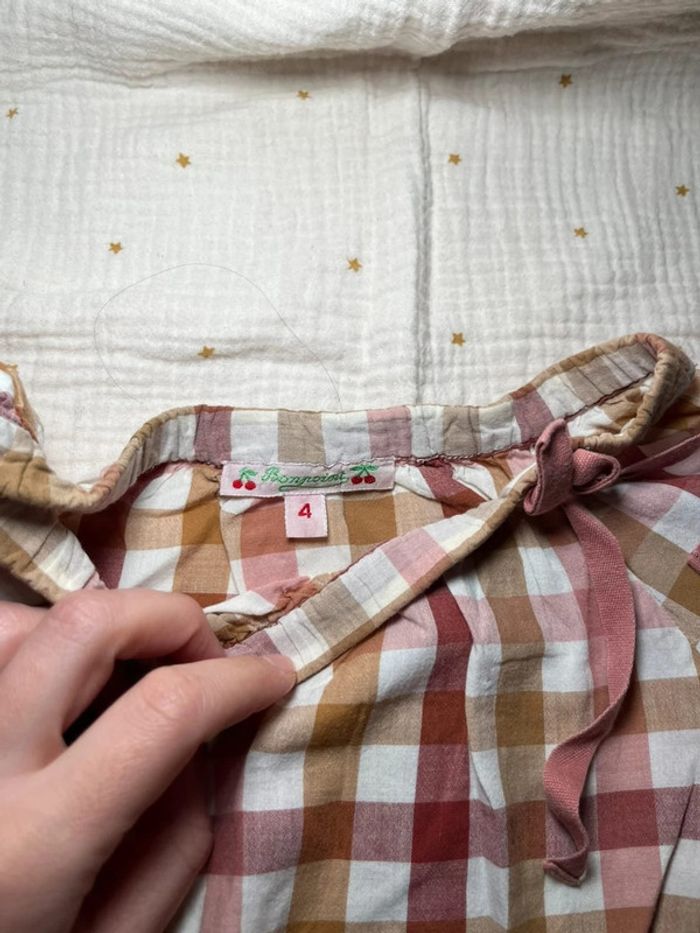 Blouse à carreaux Bonpoint 4 ans - photo numéro 2