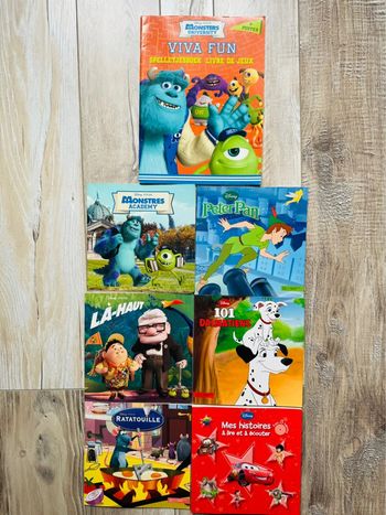 Lot de 7 livres disney pixar toy story ratatouille dalmatiens peter pan