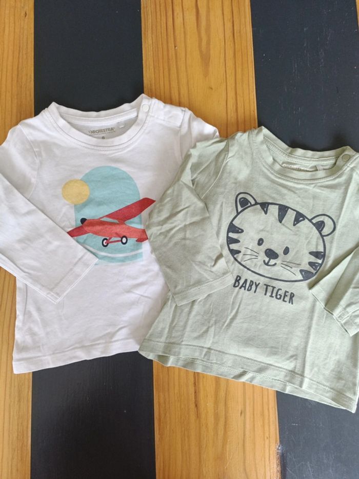 Lot 2 T-shirts manches longues