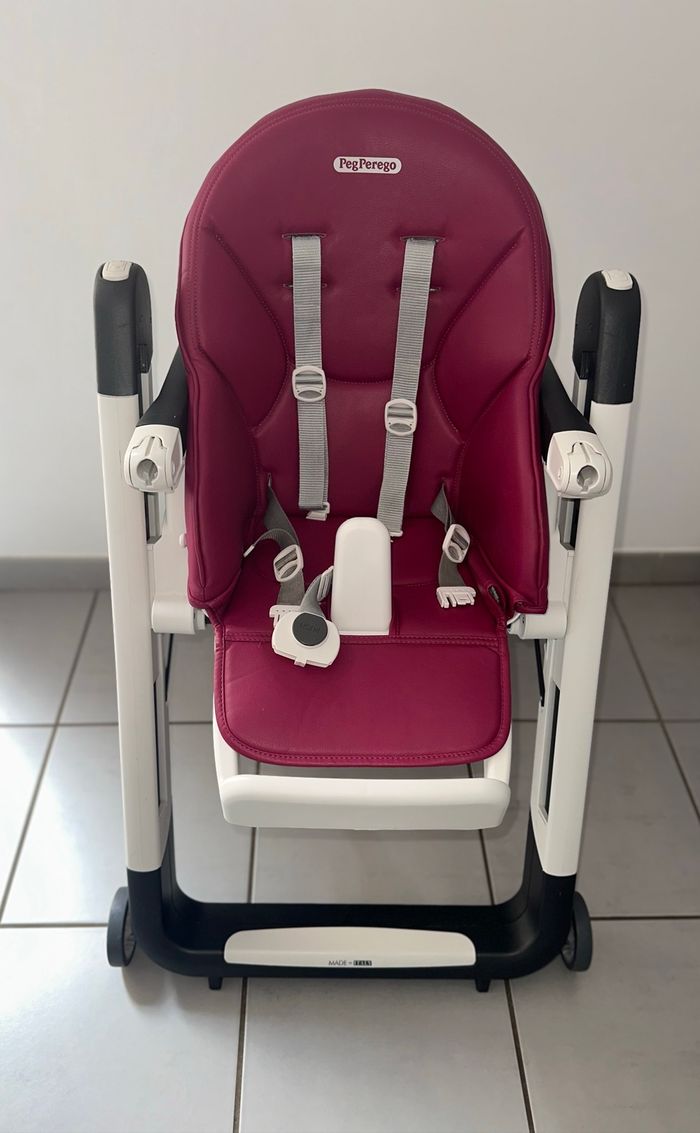Chaise haute évolutive transat Berry Framboise Peg Perego Siesta Follow Me - photo numéro 4