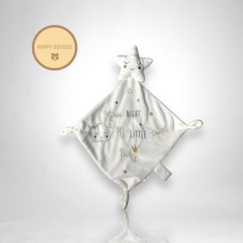 Doudou étoile blanche et dorée La halle Pat & Ripaton DP340