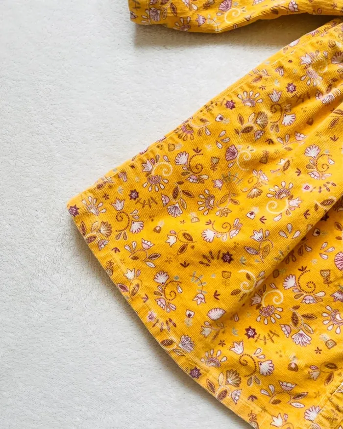 Robe en velours côtelé moutarde à motifs 23 mois - Tape à l'œil - photo numéro 3