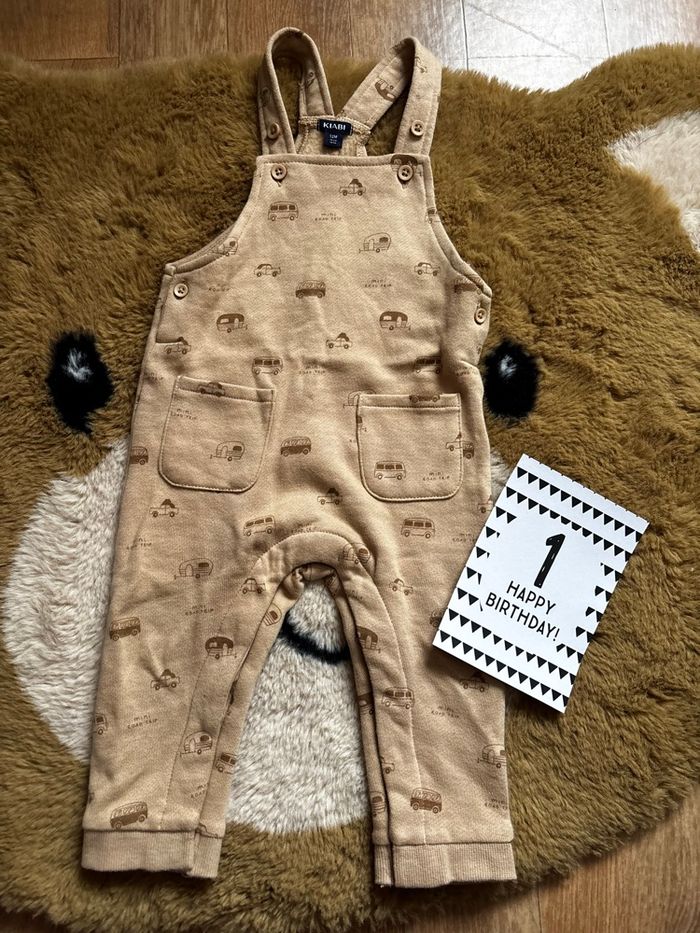 Salopette beige voiture/combi KIABI t.12m