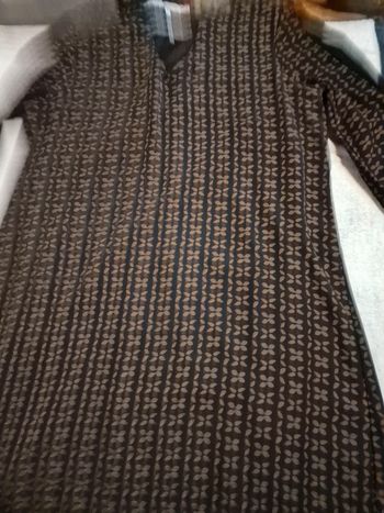 Robe noire avec motifs - taille 38  - Fée Maraboutée