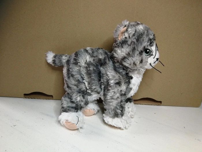 Peluche Doudou Chat Gris Blanc Ikea Lilleplutt 22 Cm - photo numéro 3