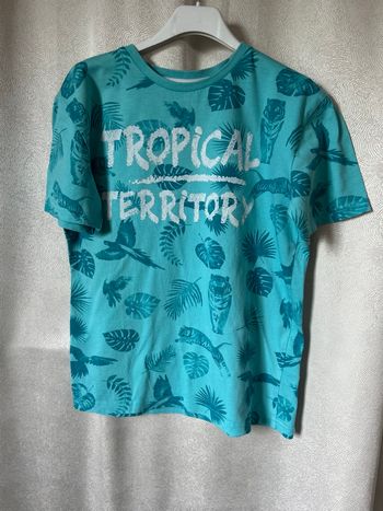T-shirt turquoise tropical 12 ans Gemo