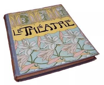 Le Théâtre Juillet-Décembre (1908) Plat polychrome Art Nouveau Illustrateur G. de Feuge