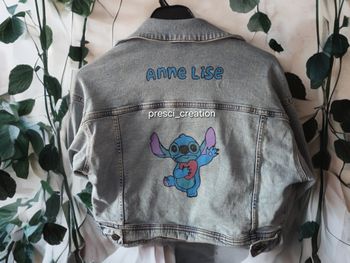 Veste jean stitch personnalisé