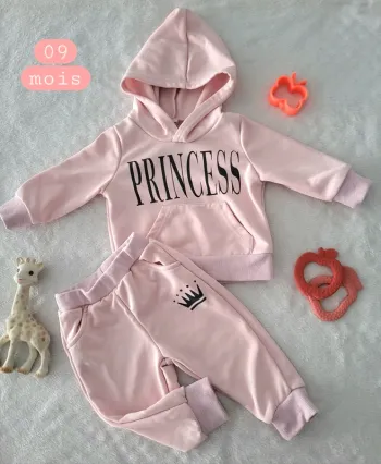 Ensemble de jogging rose 09mois