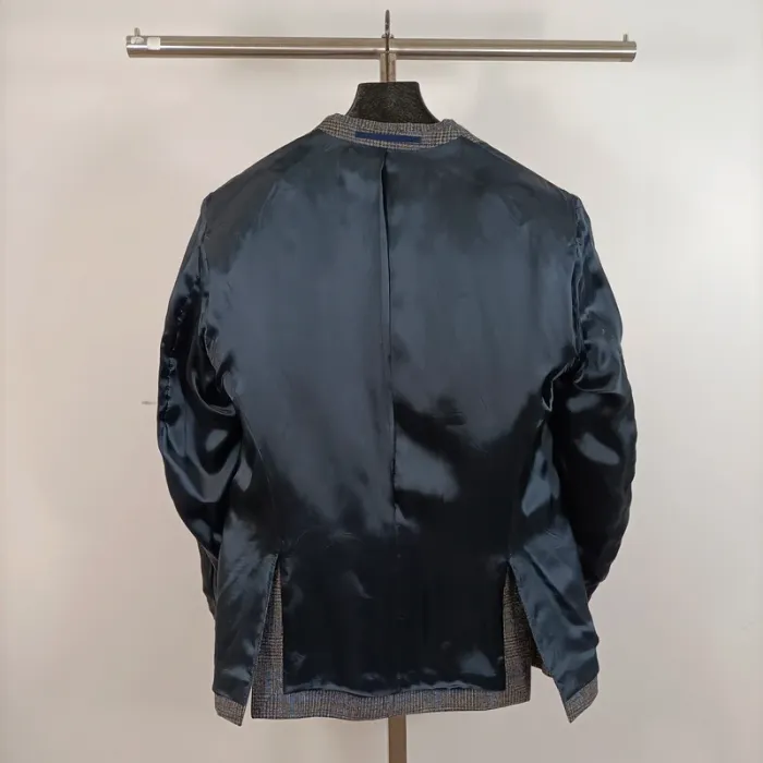 Veste à carreaux en lin Collection Premium - Taille 50 A490 - photo numéro 17