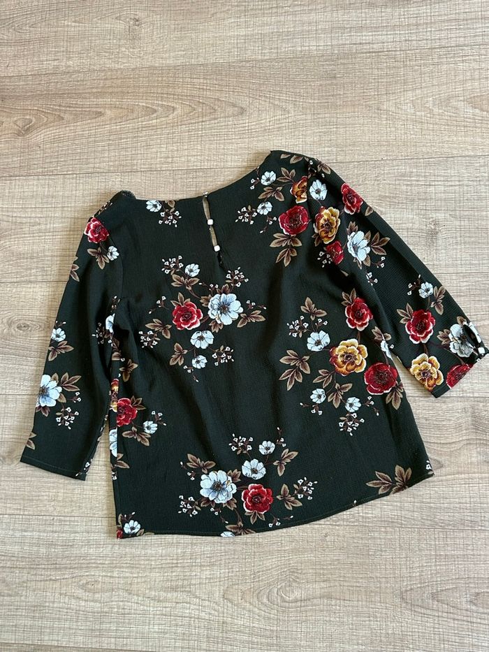 Blouse kaki et fleurie Noémie & Co taille S jamais portée - photo numéro 7