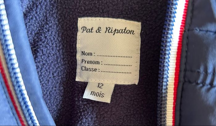 Manteau doudoune Pat et Ripaton bébé garçon 12 mois - photo numéro 3