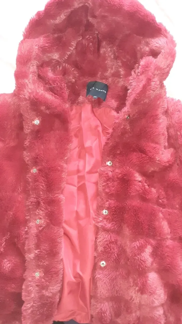 Manteau en fourrure rouge - photo numéro 5
