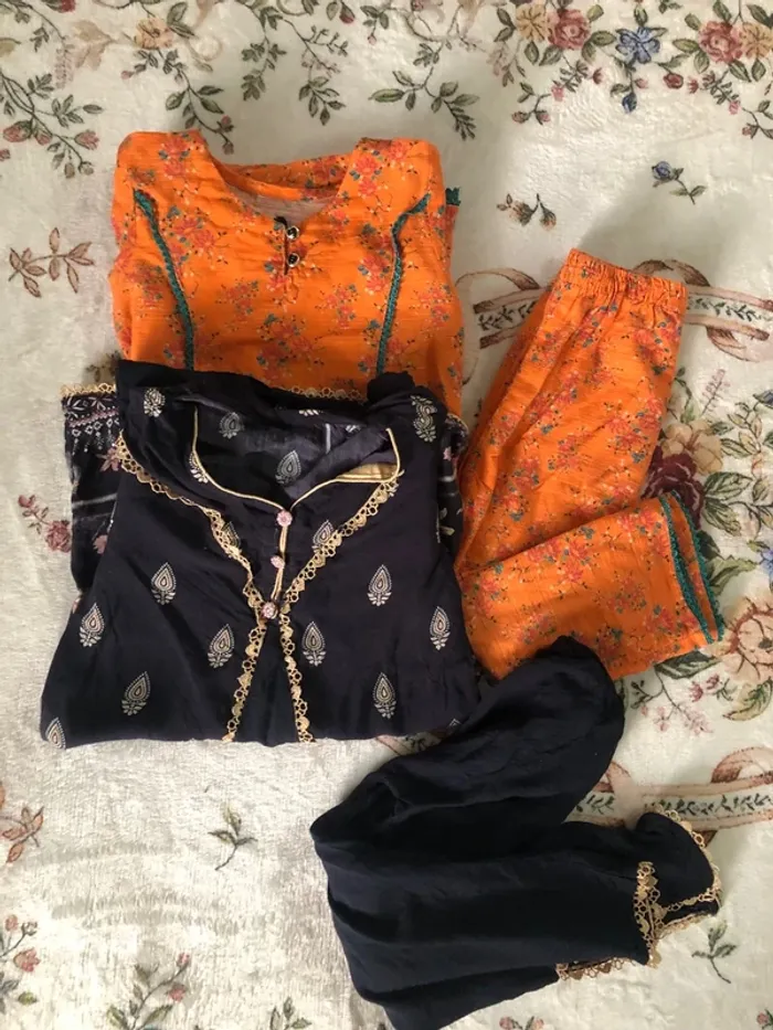 Ensembles 2 pièces pour fille 4 ans classe chic indien pakistanais robe été