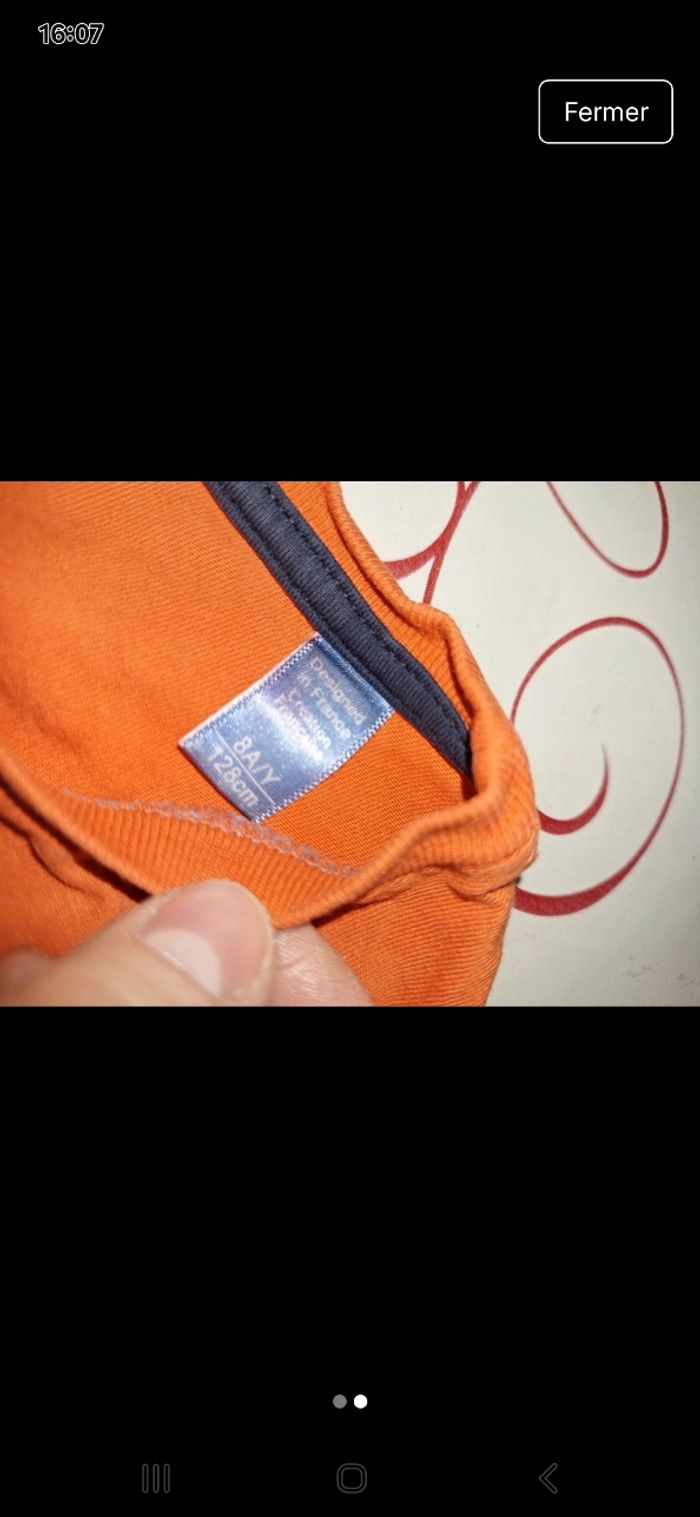 T-shirt orange à impression - photo numéro 2