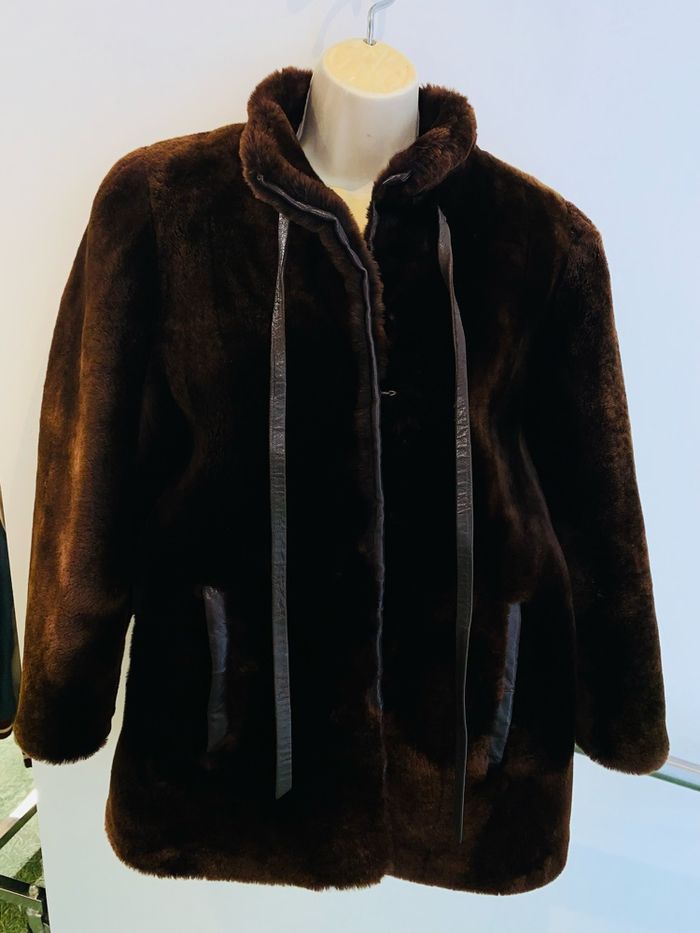 Veste de fourrure mouton doré Oscar de Sarbert - photo numéro 4
