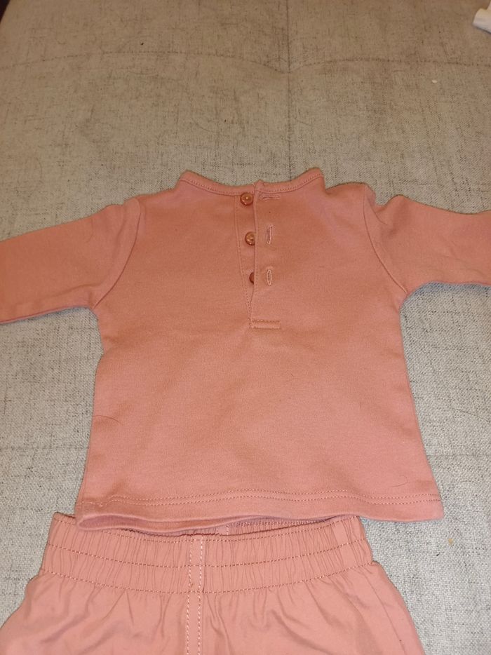 Ensemble pull et jogging vieux rose fille 3 mois - photo numéro 7