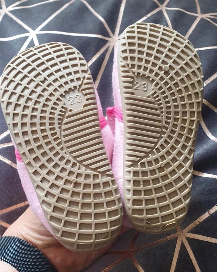 Chaussons souple fille, rose pointure 23 - photo numéro 7