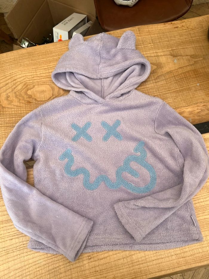 Pull pilou undiz pyjama sweat taille XS 34 14 ans à capuche oreilles