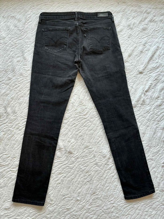 Jean Levi’s femme San Francisco noir gris anthracite demi curve skinny mi taille taille L/40 L32 00s - photo numéro 13