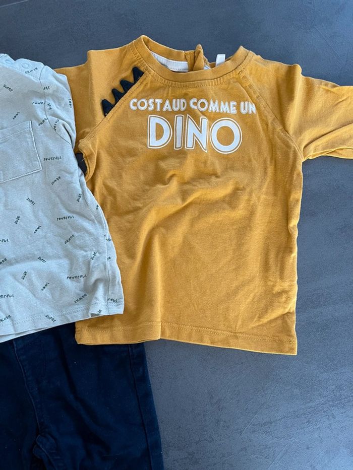 Lot de 3 tee-shirts à manches longues + un pantalon - photo numéro 2