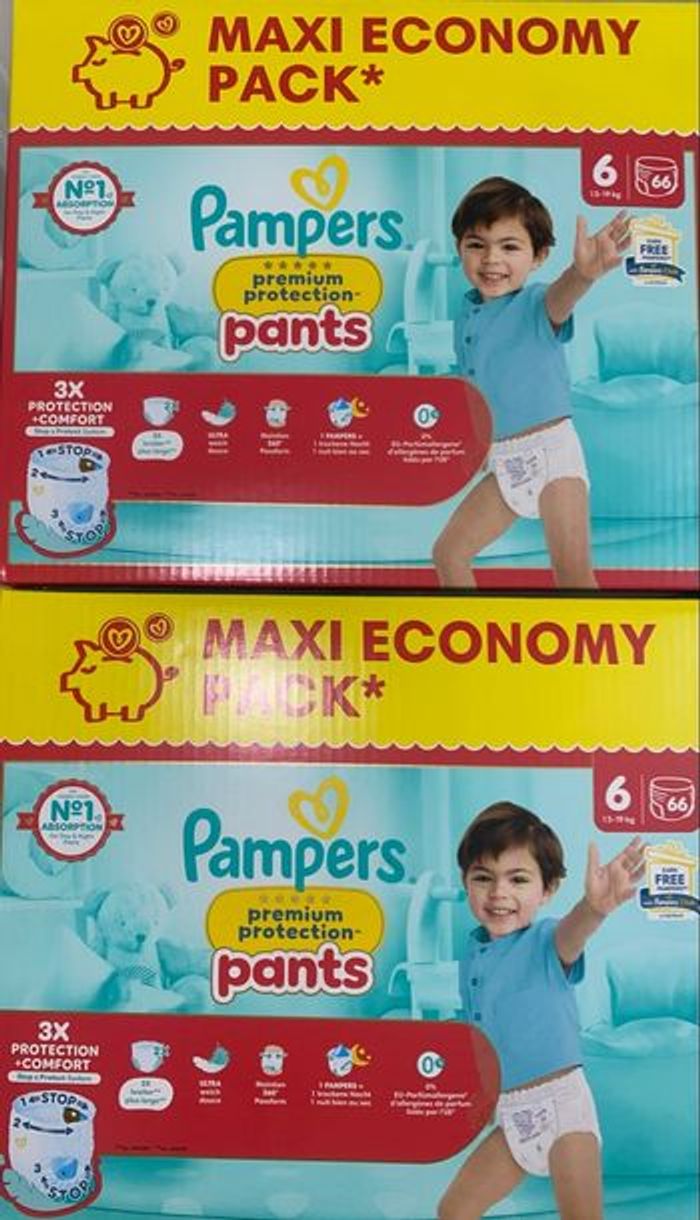 Pampers  première protection  pants lot de 2 taille 6