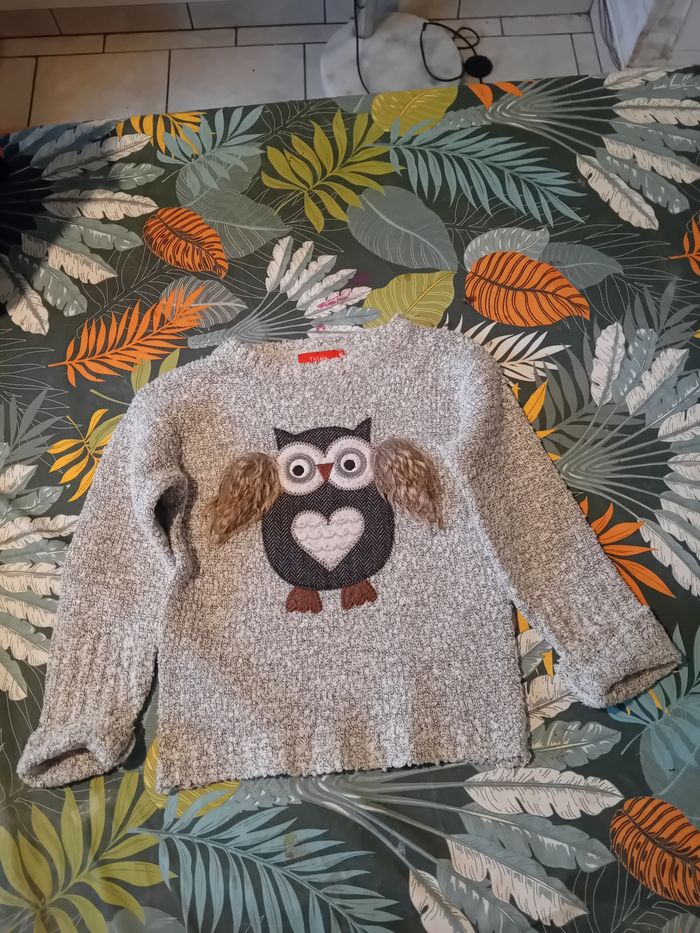 Pull Tissaia 4 ans – motif hibou 🦉
