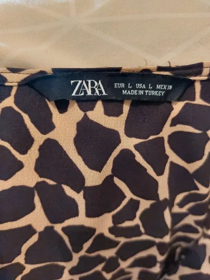 Robe courte imprimé girafe Zara – Taille L - photo numéro 3