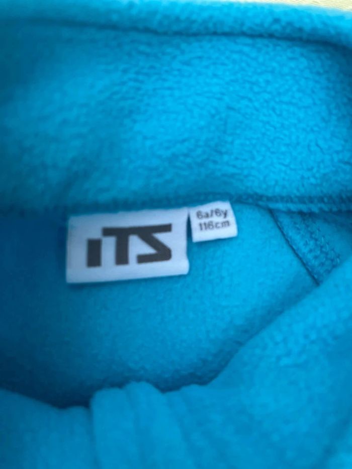 Veste polaire it’s turquoise taille 6 ans - photo numéro 4