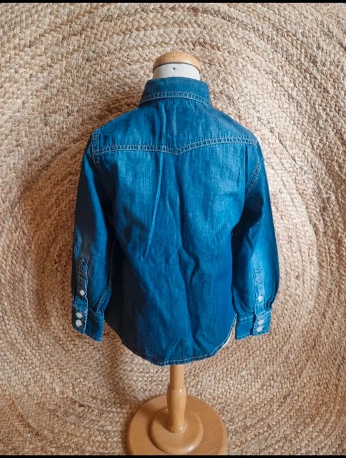 Jolie ensemble chemise en jean et jean rose sergent major fille 3 ans - photo numéro 3