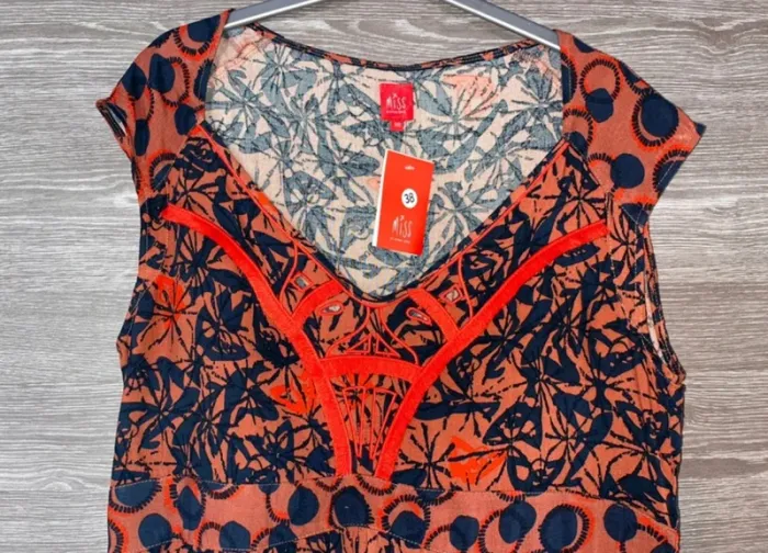 Robe imprimée 38 neuf étiquette miss Captain Tortue Maison Captain - photo numéro 2