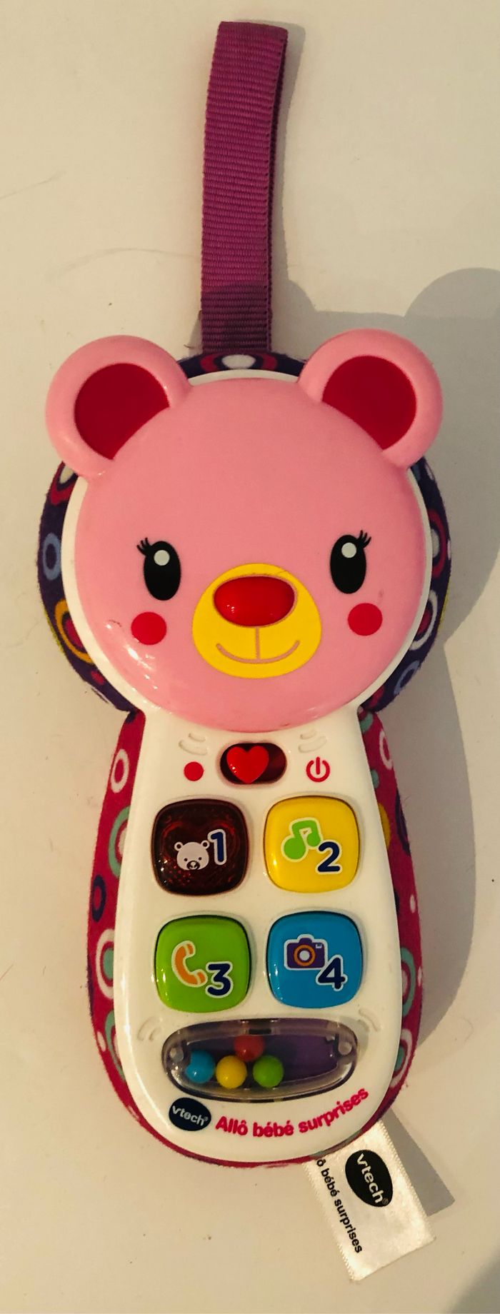 vtech téléphone allo bébé surprises 6-36 mois ourson rose miroir jouet d’éveil parlant interactif découverte chiffres couleurs musique 70 chansons mélodies phrases nomade motricité fine lot SOP77 - photo numéro 4