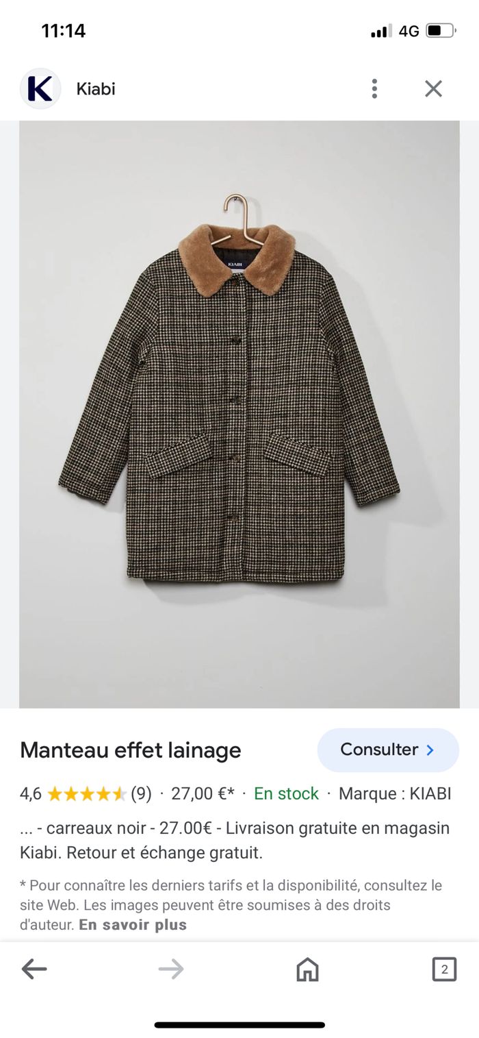 Manteau effet lainage - photo numéro 3