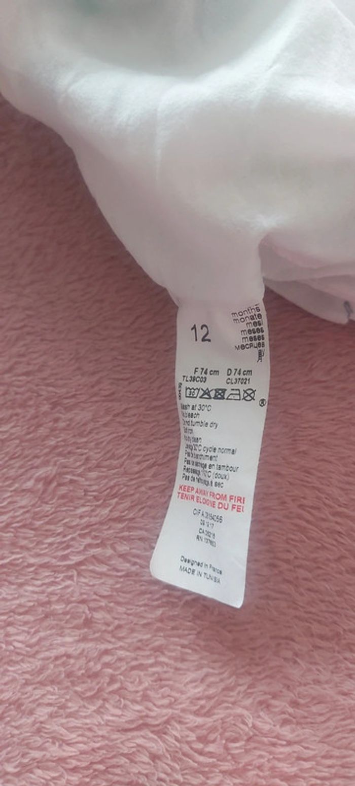 Haut manche courte bébé fille 12 mois - photo numéro 8