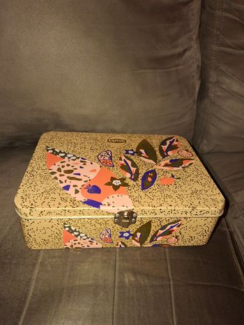 Belle Boîte en Métal Lipton - Design Floral & Moderne - État Neuf