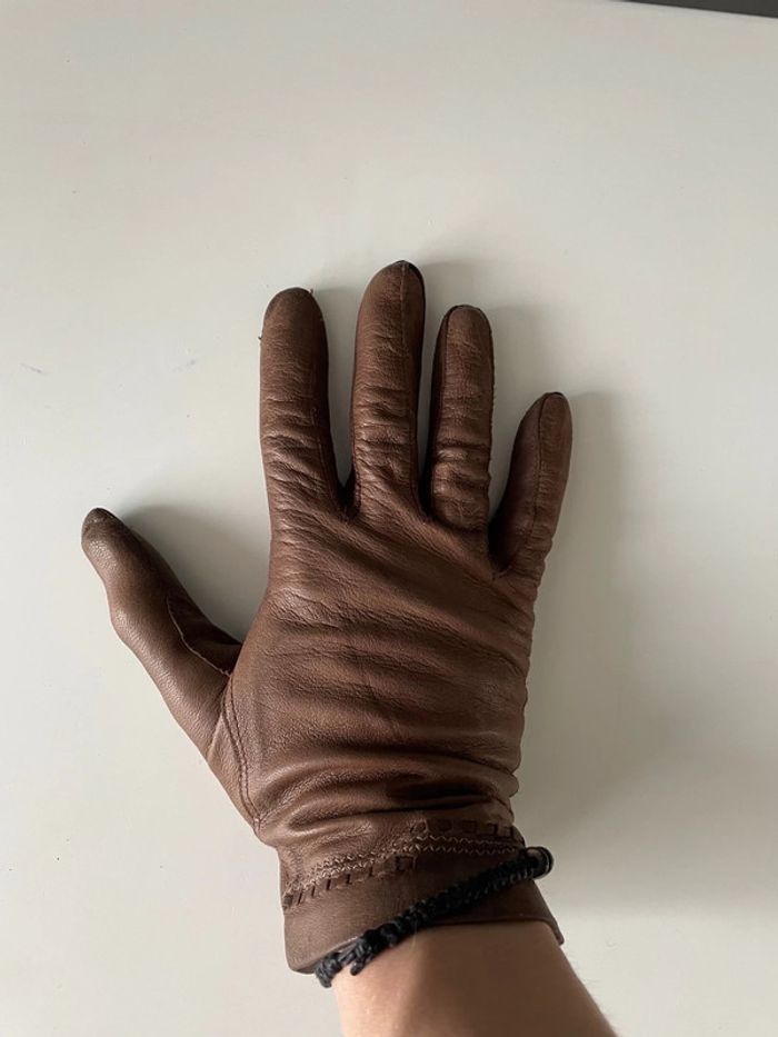 Gant marron femme - photo numéro 2