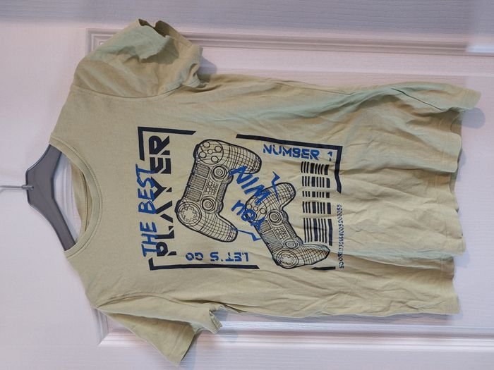 T-shirt maillot vert 12 ans manette gamer - photo numéro 1