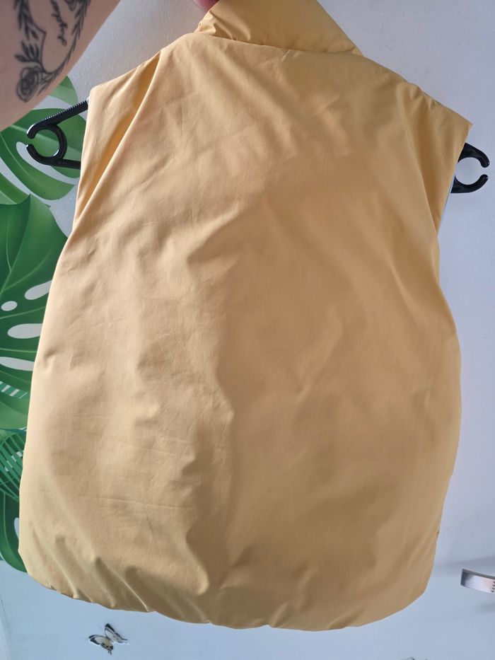 Gilet / Doudoune Sans Manches Réversible - 2 en 1 (Bleu Canard / Moutarde) - photo numéro 4