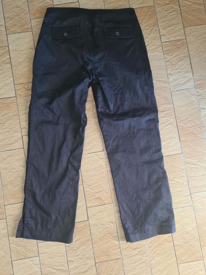 Pantalon noir en toile 7/8 - Taille 36 - photo numéro 2