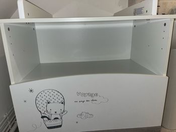 Lit bébé 60x120 + meuble à langer Sauthon + matelas – ensemble chambre bébé