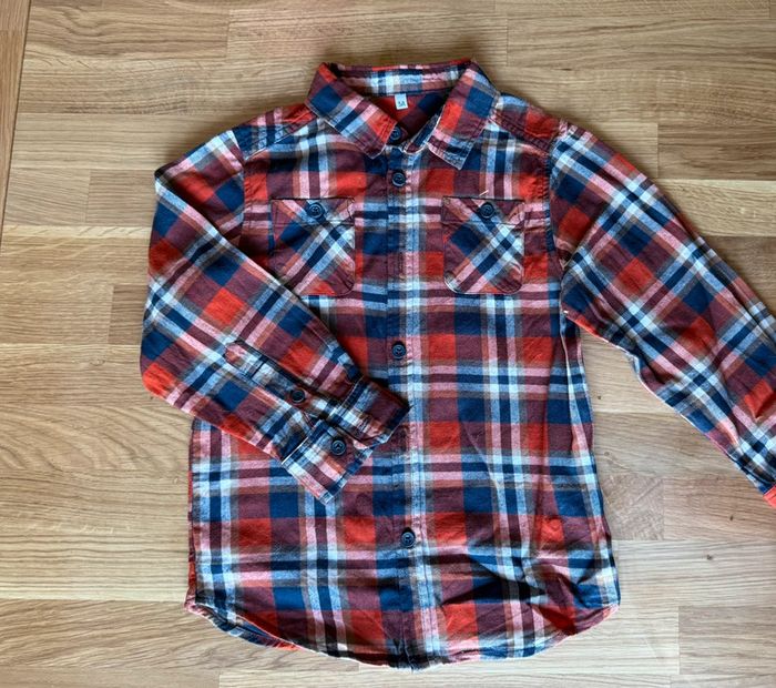 Chemise à carreaux rouges enfant 5 ans