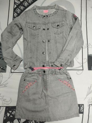 Ensemble jupe et veste en jeans