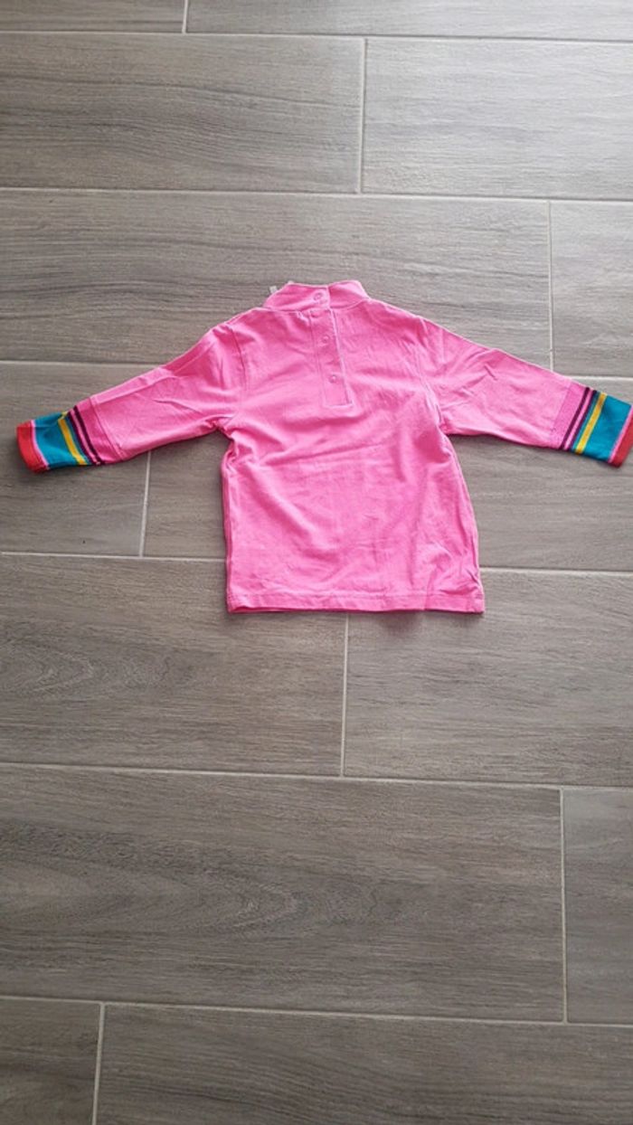T-shirt manches longues rose fluo 12 mois Orchestra - photo numéro 3