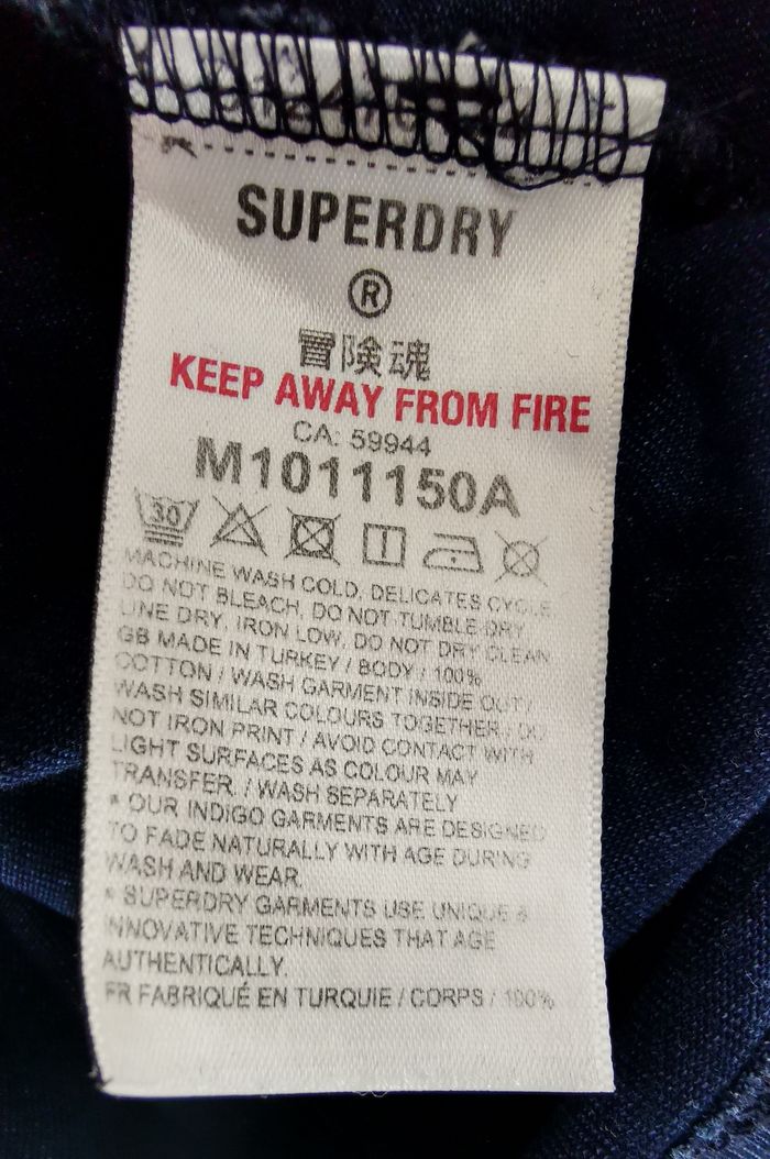 T-shirt taille S Superdry bleu marine 💘 - photo numéro 4