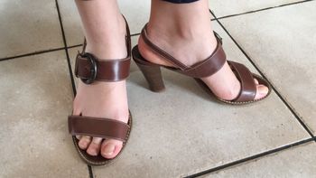 Sandales talons marron