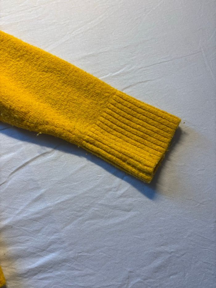 Pull col rond jaune moutarde mango - photo numéro 4