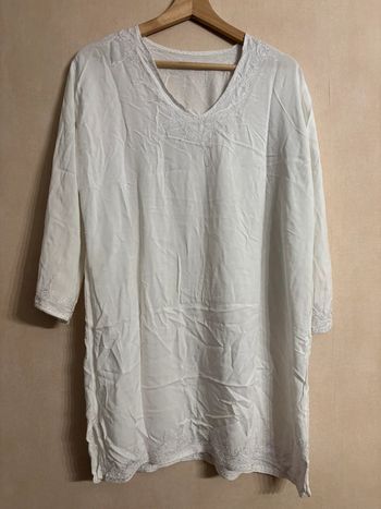 Haut Djellaba blanche taille unique